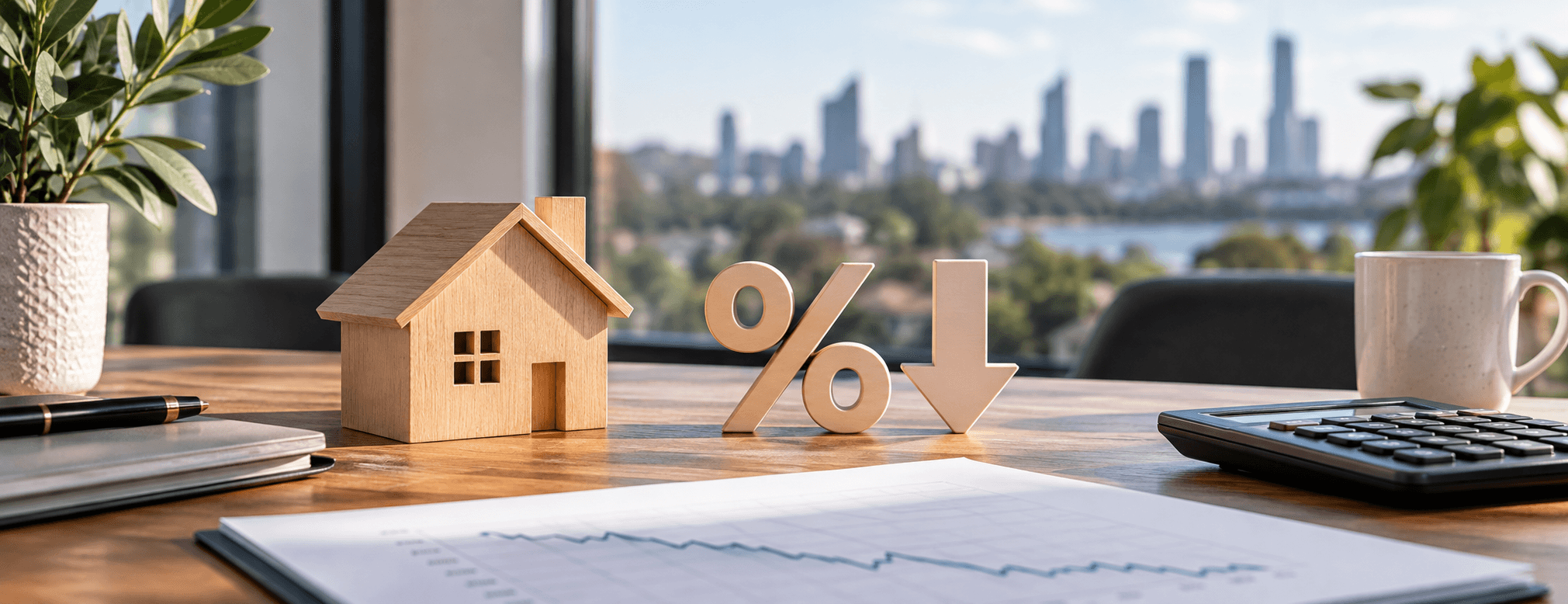 Mortgage Rates Falling on Home Desk.png