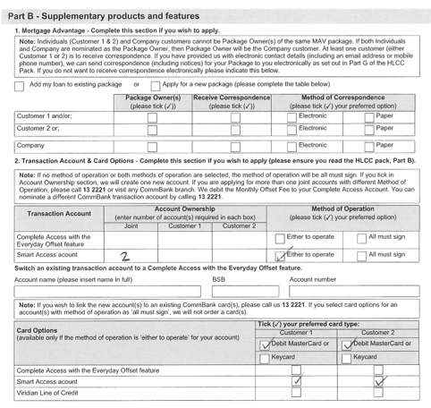 A Snippet of a Mortgage Application Form